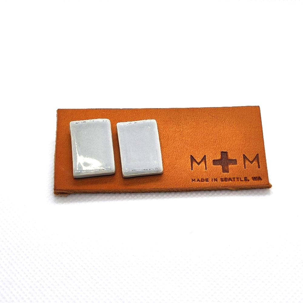 M+M Stone Ceramic Tile Earrings